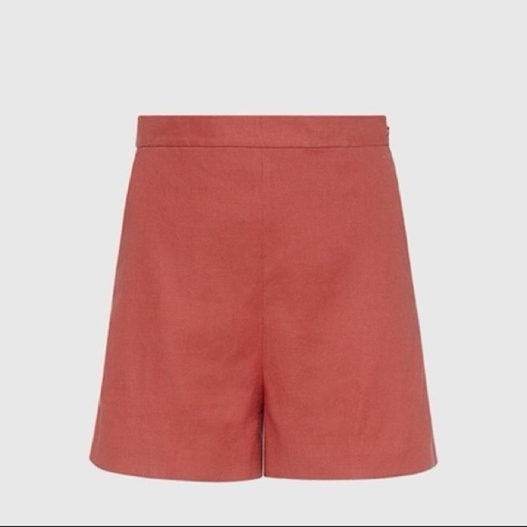 Theory Linen Cotton Blend Women's Rust Shorts size 12 NWOT - Picture 2 of 9